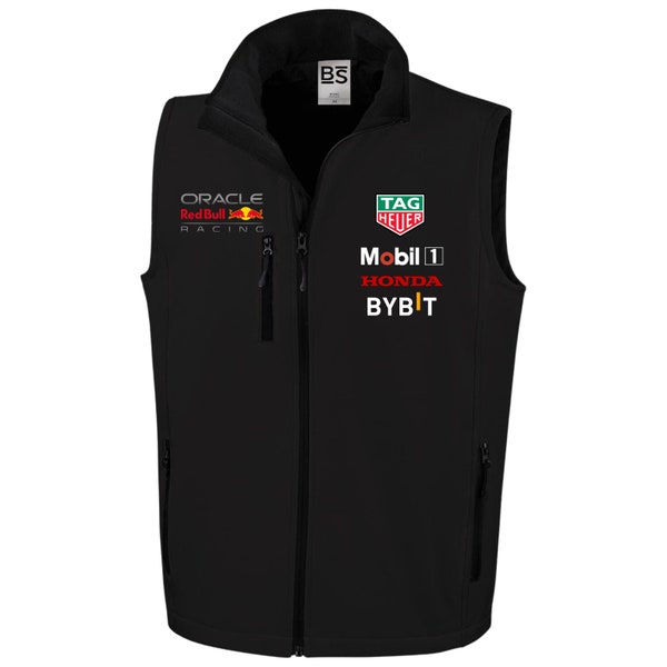 RedBull F1 Sleeveless Jacket Softshell Vest Men Motorsport Windproof Waterproof Sport Racing Winter Autumn Automotive