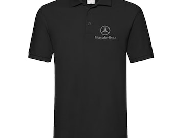Mercedes Benz Polo T-shirt BRODÉ Fans Passionnés 100% Premium Cotton Sport Racing Réplique Performance automobile Idée cadeau pour hommes