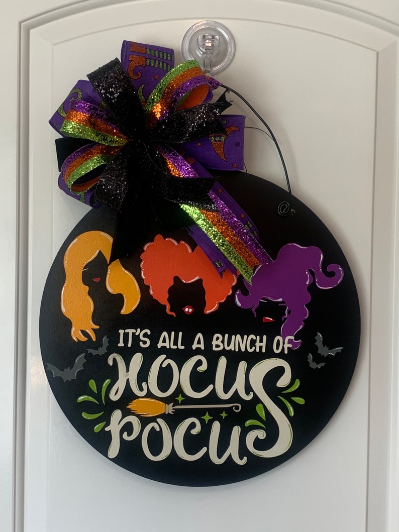 Black Hocus Pocus Door Hanger - Etsy