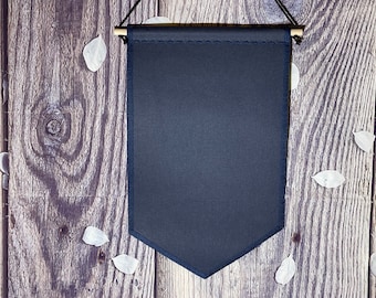 Blank Canvas Banner, Enamel Pin Banner, Dark Blue Pin Banner, Pin Pennant, Navy Blue Pin Banner With No Backing, Pin Storage And Display