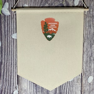 National Parks Pin Banner / Custom National Parks Banner/ National Parks Pin Pennant/ Enamel Pin Banner/ Canvas Banner National Parks