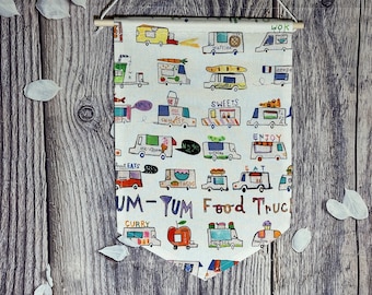 Grote blanco canvas banner, emaille pin display, pin wimpel, revers pin banner, pin display en organisator, kleurrijke pin display