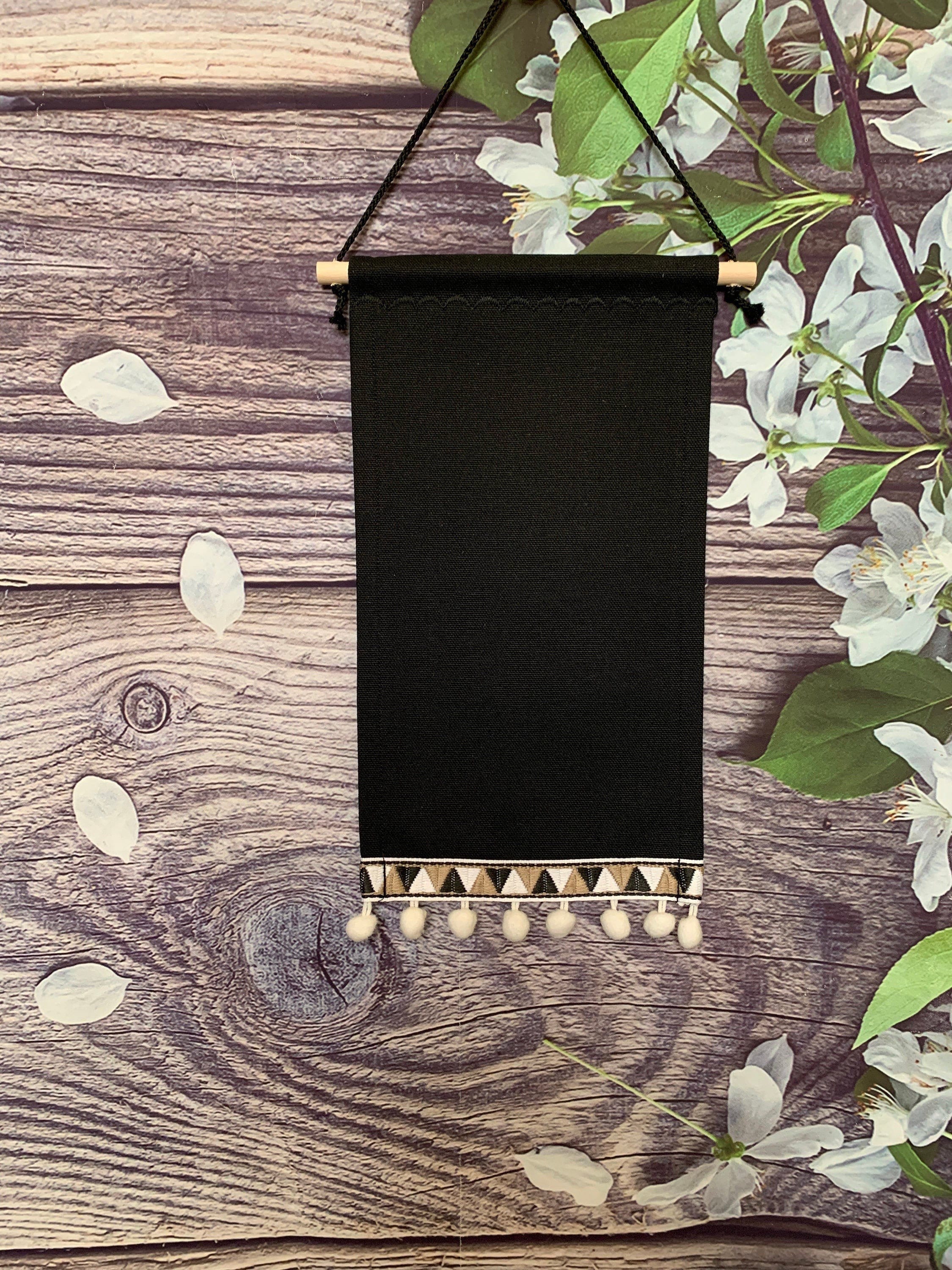 Large Tall Pin Banner / Black Enamel Pin Display With Colorful Trim And