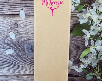 Custom Dancer Enamel Pin Banner, Pin Display, Enamel Lapel Pin Display, Enamel Storage, Dancer Banner In Natural, Duck Canvas Pin Banner