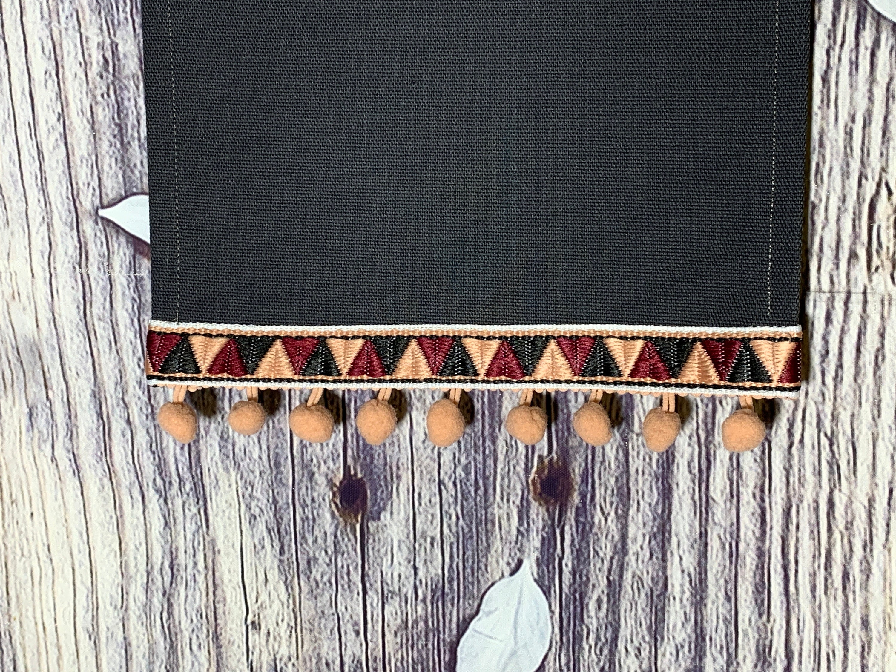 Charcoal Tall Pin Banner / Enamel Pin Display With Colorful Trim And