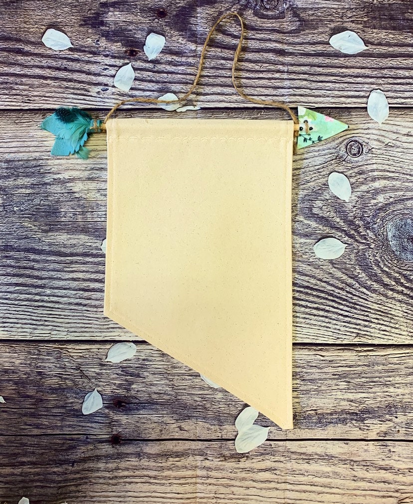 Large Blank Canvas Banner With Custom Handmade Arrow Unique Pin Display