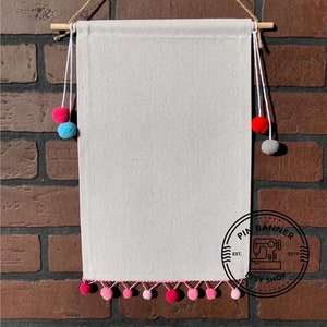Large Blank Canvas Banner, Rectangular Canvas Banner Pin Display, Blank Rectangular Canvas Banner For Enamel Pin Storage