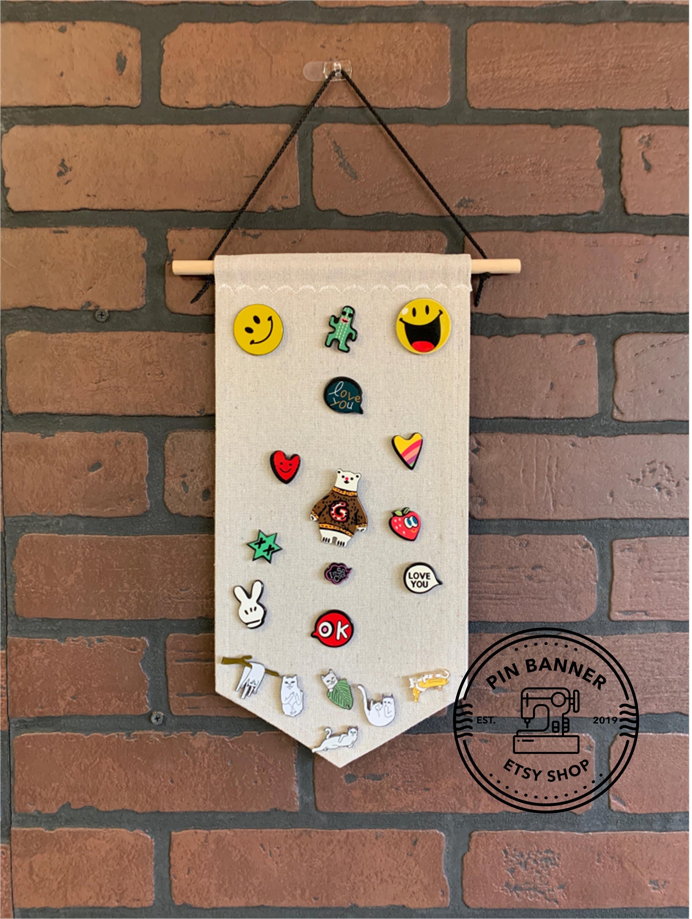 Enamel Pin Display, 10x12 Patch Banner, Banner for Pins, Pin