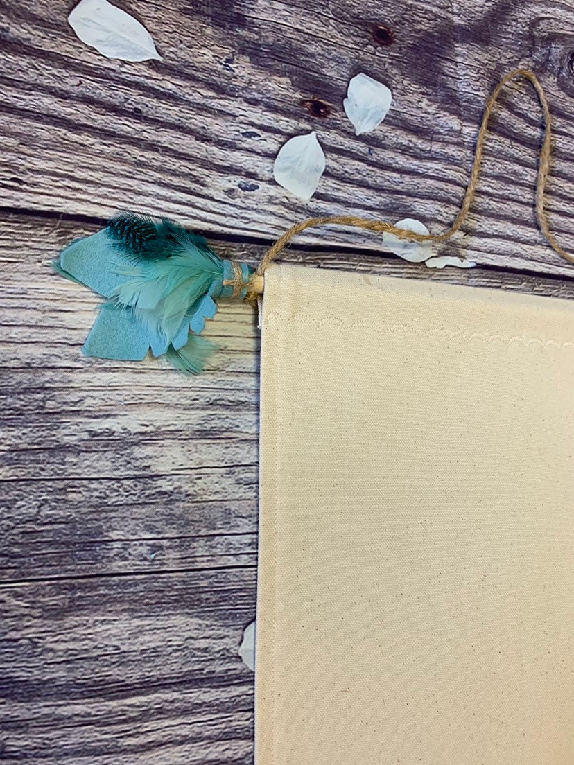 Large Blank Canvas Banner With Custom Handmade Arrow Unique Pin Display