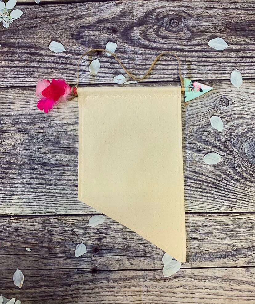 Large Blank Canvas Banner With Custom Handmade Arrow Unique Pin Display