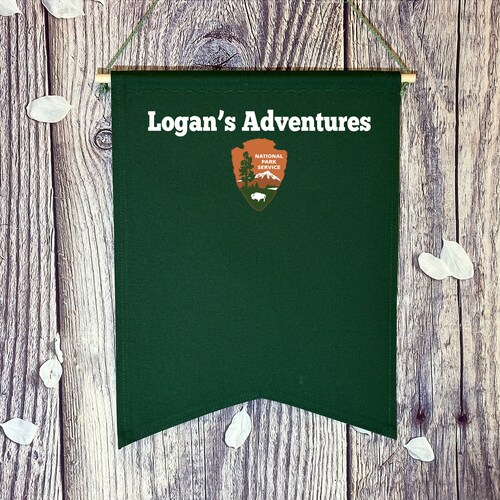 Personalized Forest Green Banner Custom National Parks Etsy