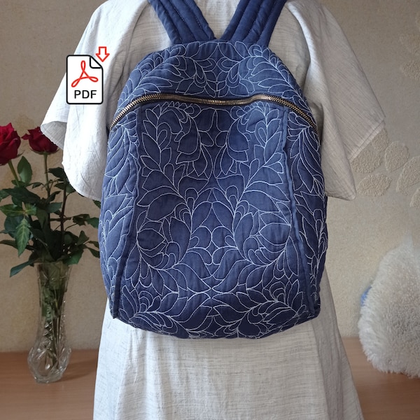 quilted big backpack pdf pattern loly backpack