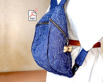 DIY Quilted Zipper Backpack PDF Pattern Backpack Tutorial Loly Backpack Etsy
