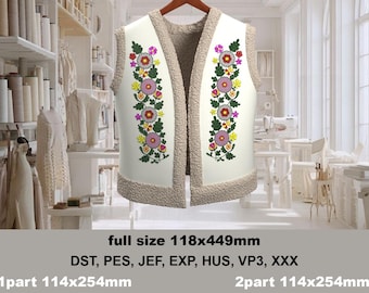 Stickdatei Set – Gespiegelte Blumen, 3 Größen (Digitaler Download)