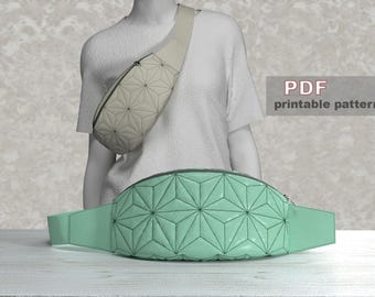 Bauchtasche PDF Nähanleitung: Nähanleitung Gürteltasche Nähanleitung (Digitale Datei)