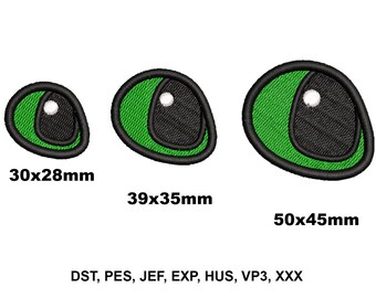 Drachenauge Maschinenstickerei: Plüschtier & Puppenaugen (Digitaler Download