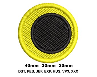 Augen Stickdatei, minimalistisches Stickmuster, 2-Farben Stickdatei