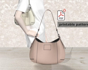 Anfänger-freundliche Leder Hobo Bag PDF Nähanleitung