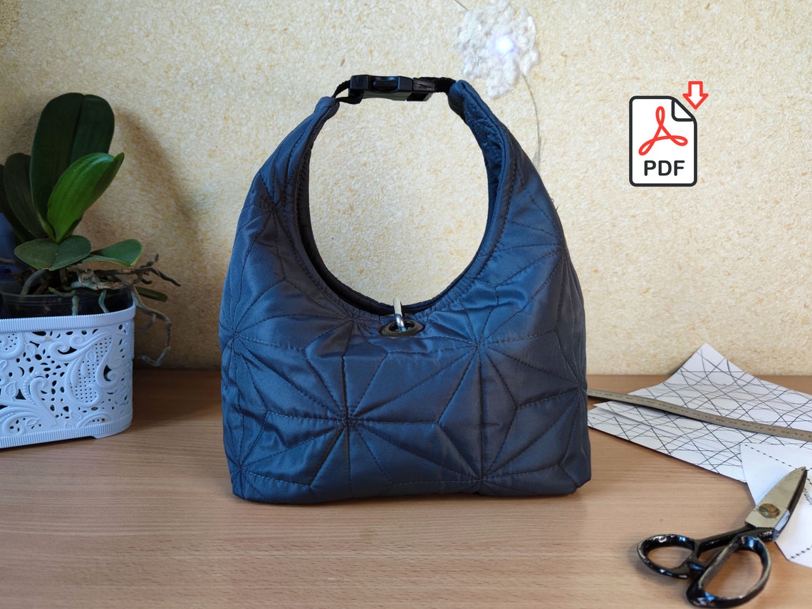 Quilted Hobo Bag Pdf Pattern Tutorial Etsy