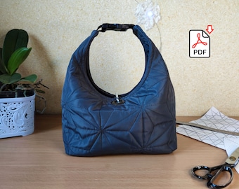 Quilted hobo bag pdf pattern tutorial