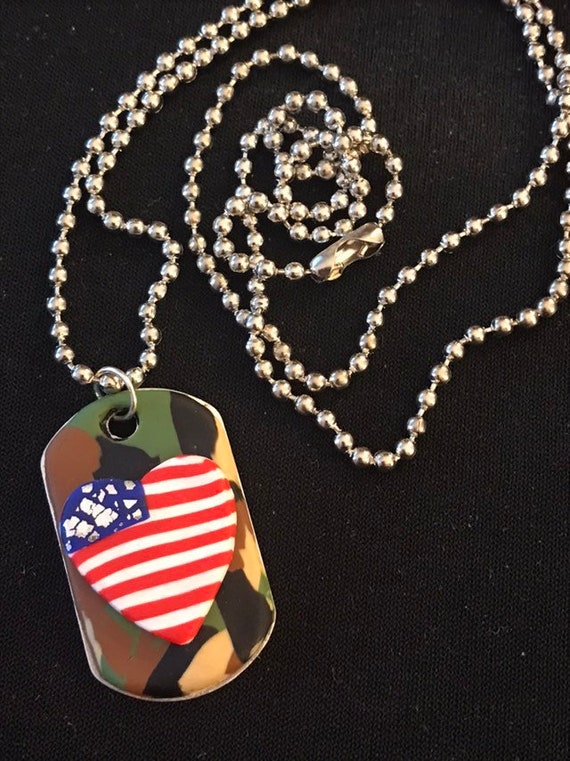 camo dog tag necklace