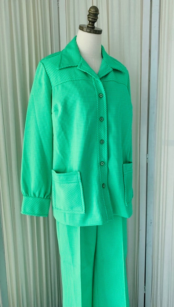 1960's Green & White Pykette Pantsuit NWT