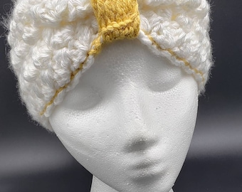 Crochet bow earwarmer/     headband