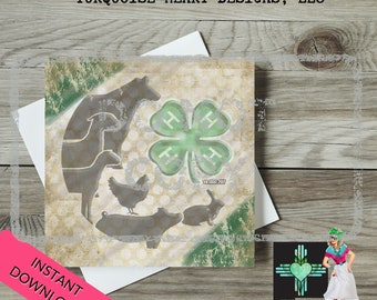 4-H 12x12 Clover Paper - Etsy