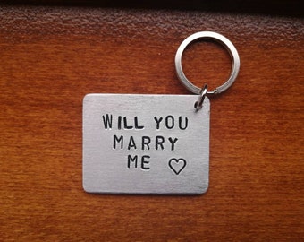 Will you Marry Me Keychain Valentine's gifts Couples My Love Surprise Proposal Girlfriend Unique Keychain Most Creative Proposal Idea