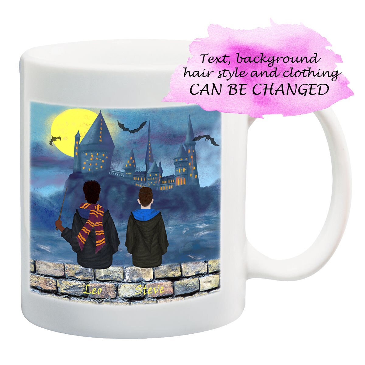 Personalised Harry Potter Portrait Mug, Custom Wizard Mug, Gift for Harry  Potter Lovers, Wizard Time, Best Friends, Potter Family 