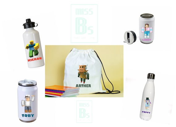 Roblox Personalised Water Bottle/pe Bag/lunch Box, Back to School