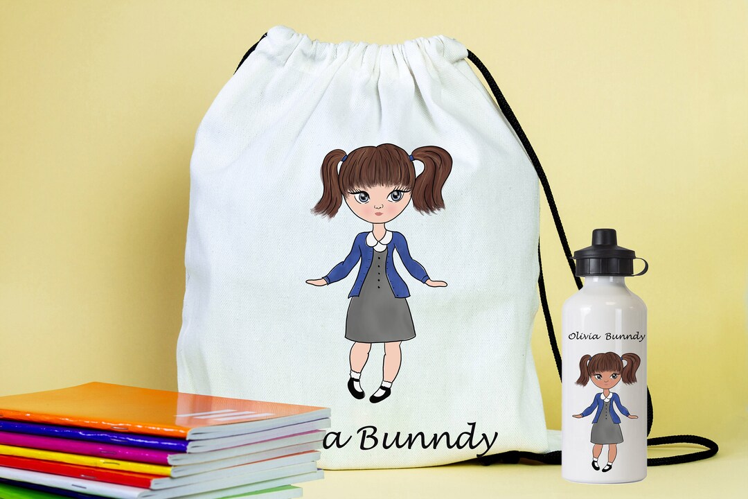 Royal Blue School Uniform Personalised Water Bottle/pe Bags - Etsy UK