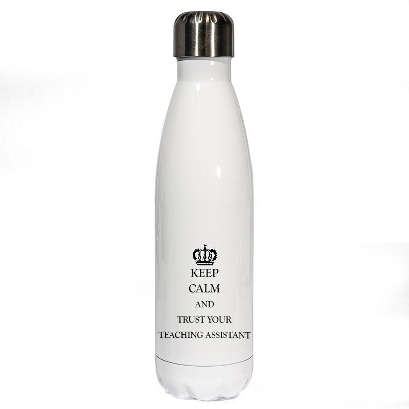 Personalised water bottleTA Gift Teaching Assistant BottleKeep Calm 