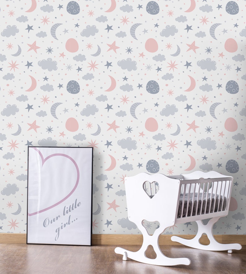Night Sky Wallpaper Peel and Stick Removable Wall Mural With | Etsy