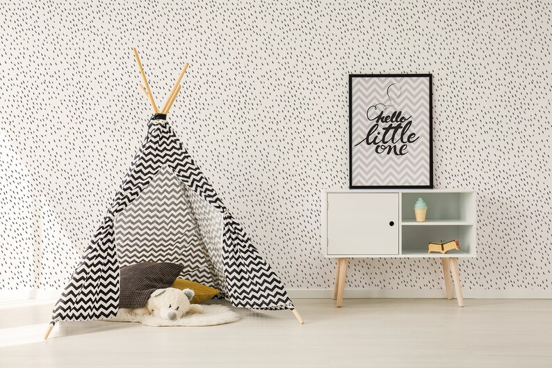 Abstrakte Kinderzimmer Tapete Temporare Abnehmbare Tapete Etsy