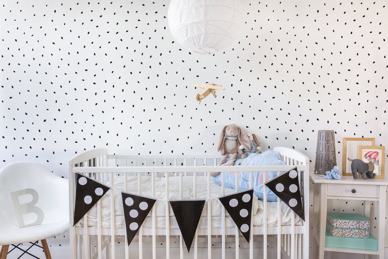 self adhesive wall mural minimalistic pattern nursery wallpaper temporary wallpaper# Abstract wallpaper kids room peel and stick mural