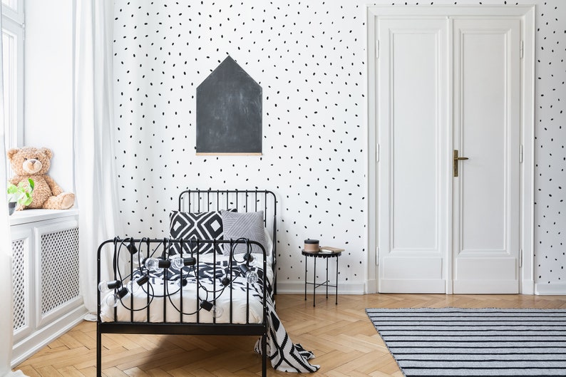 self adhesive wall mural minimalistic pattern nursery wallpaper temporary wallpaper# Abstract wallpaper kids room peel and stick mural