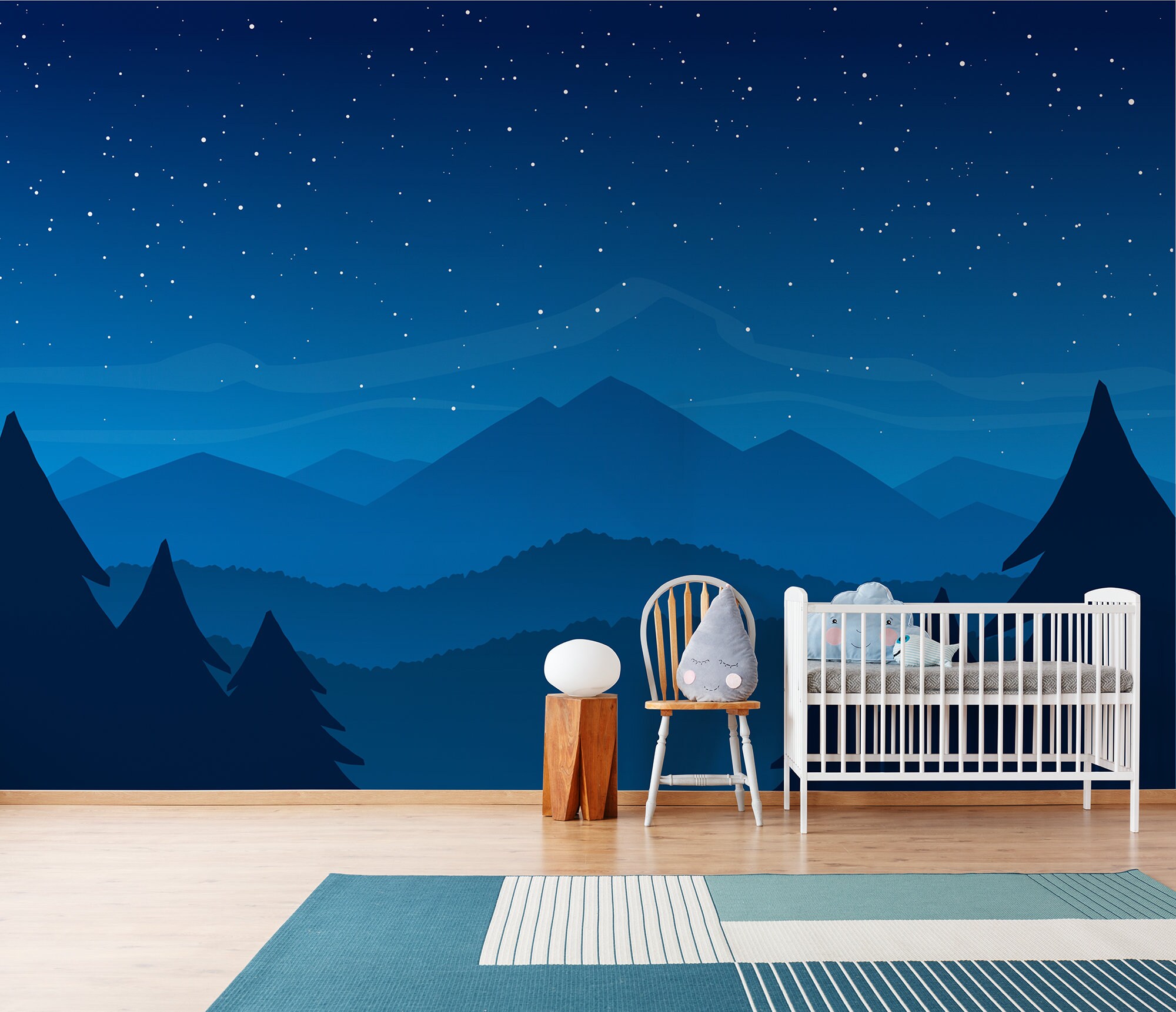 Night Sky Wallpaper Kids Wall Mural Peel and Stick | Etsy