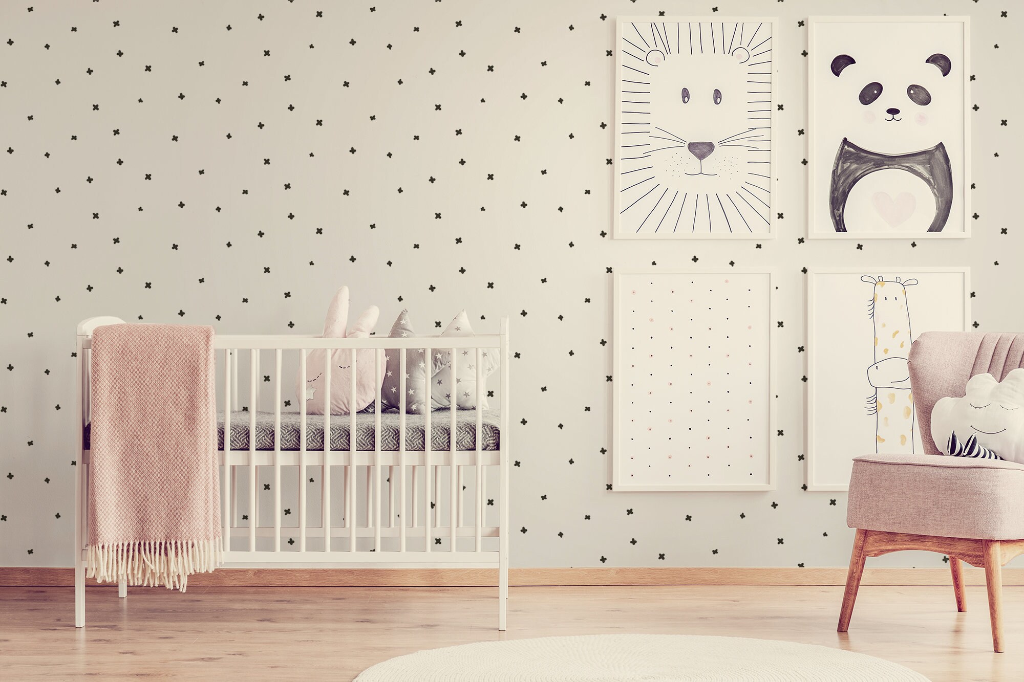 Removable nursery wallpaper peel and stick wall mural with Etsy
