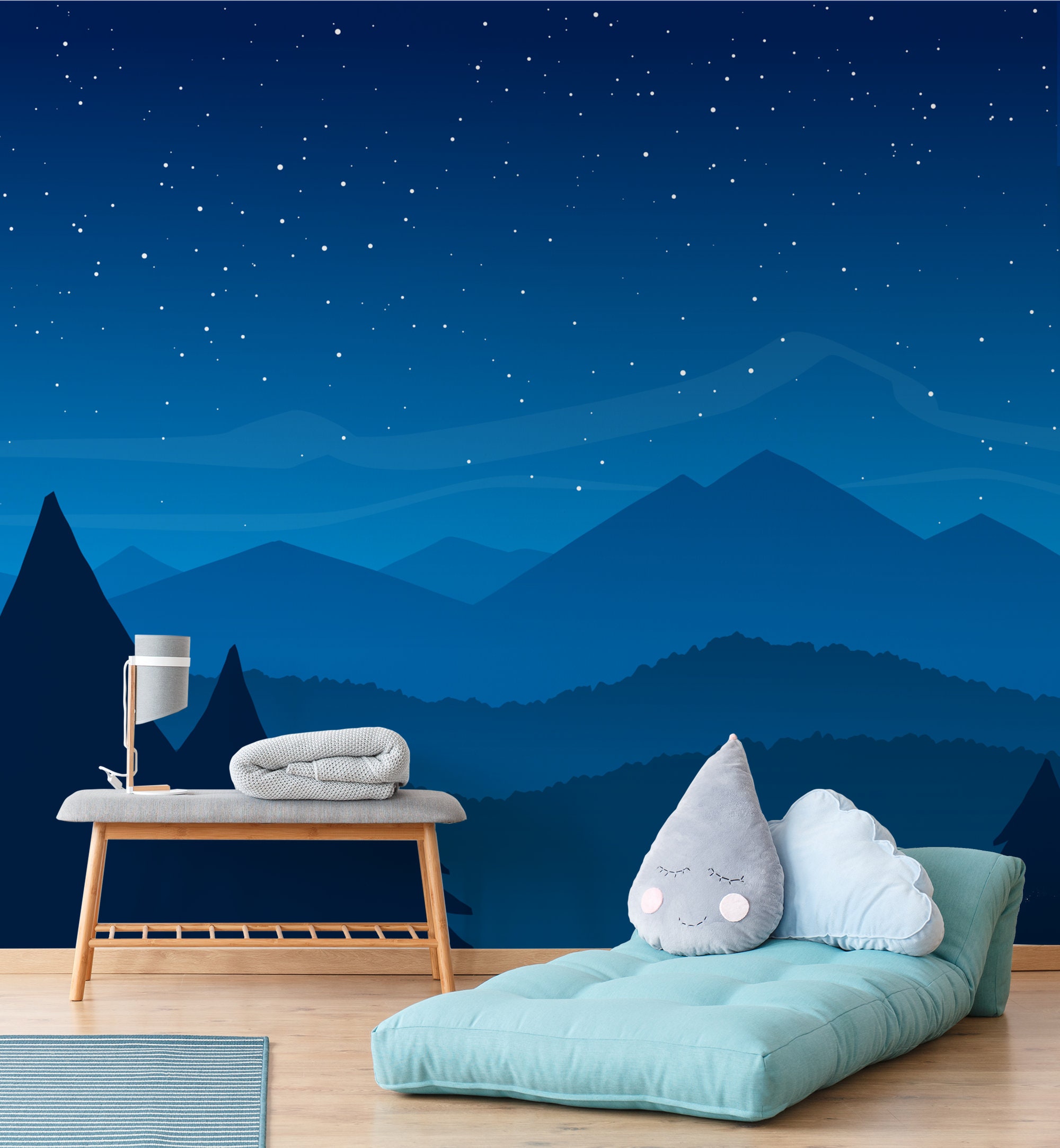 Night Sky Wallpaper Kids Wall Mural Peel and Stick | Etsy