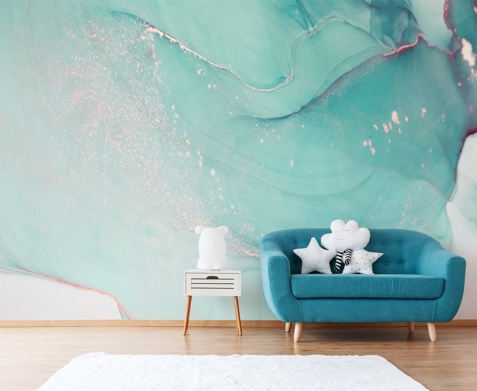 Teal Wallpaper - Etsy Teal Wallpaper - Etsy