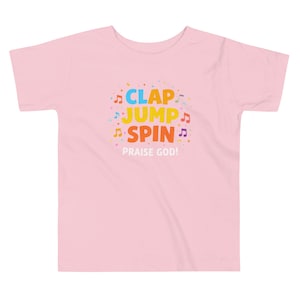 Chemise clap Jump Spin pour tout-petit, t-shirt Bible Boogie Time pour enfant, vêtements de danse chrétienne