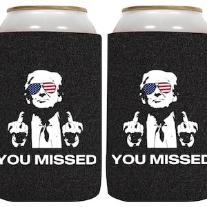 Regular Can Cooler Sleeve, You Missed, Gulf Of America, 45 47 Neoprene 4mm 12 oz Collapsible Can Choose Your Style & Color Sleeve, 1 unit