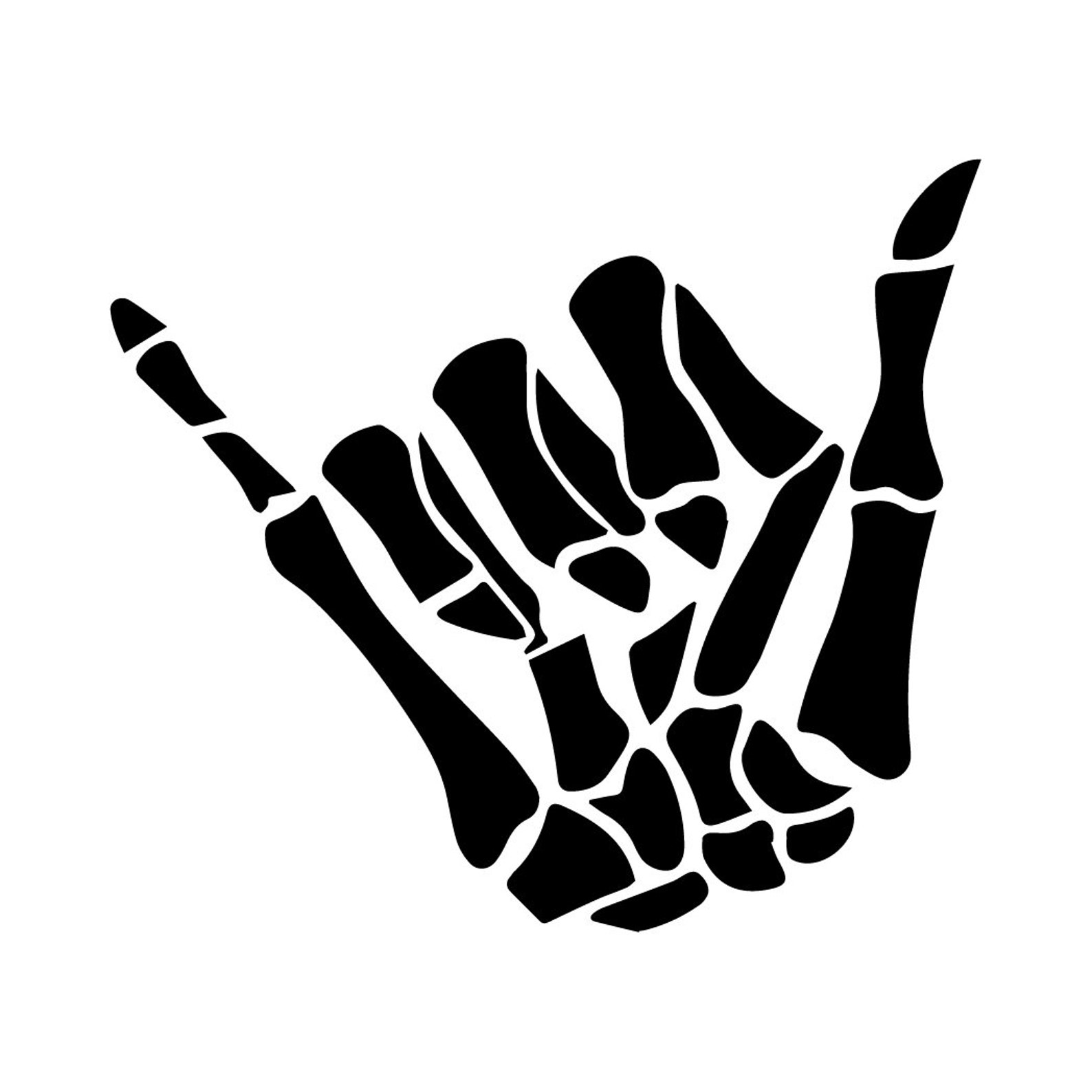 Digital download graphics skeleton shaka sign skeleton hand  etsy