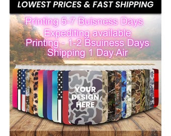 Personalize Can Cooler Sleeves Patterns, Camo, 12 oz Regular Size Full Color Custom Premium 4mm Neoprene Recreate Any Design Beer Can Holder
