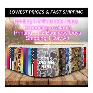 Personalize Can Cooler Sleeves Patterns, Camo, 12 oz Regular Size Full Color Custom Premium 4mm Neoprene Recreate Any Design Beer Can Holder
