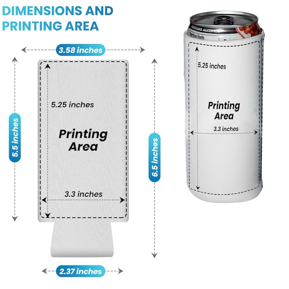 QualityPerfection - 12 Ultra Slim Blank Beer Can Cooler Sleeves - Skinny 1