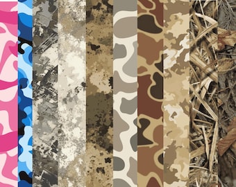 Collection Of Camouflage Slim Can Cooler Sleeves, Insulated 4mm Thick Neoprene - 50 units