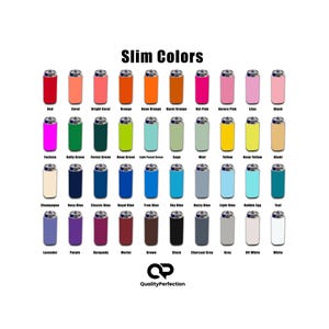 50 Units Slim Can Cooler Sleeves Skinny Blank 4mm Thick Neoprene Beer Coolers, Compatible with 12 oz Slim Cans - Free Shipping