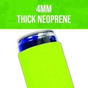 Assorted Slim Can Sleeves, Skinny Blank 4mm Neoprene Beer Coolies, Compatible with 12 oz Slim Cans- Set of 6 Multi Color image 5
